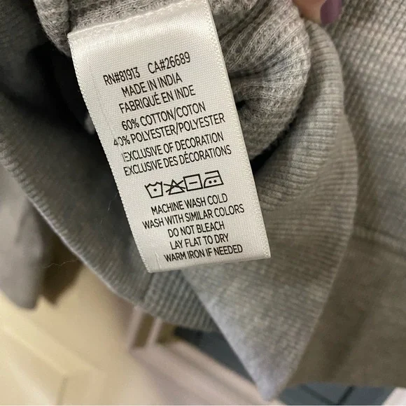 Robert Graham Mens Large Classic Fit Textured Waffle Knit Full Zip Sweatshirt - Picture 5 of 5